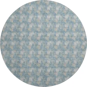 Luxury Washable Soft Essentials Teal 8' x 8' Round Rug