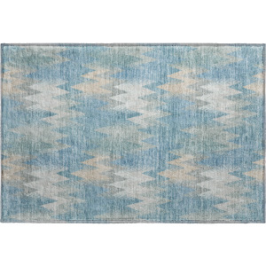 Luxury Washable Soft Essentials Teal Rug