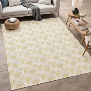 Luxury Washable Soft Essentials Wheat 8\' x 10\' Rug