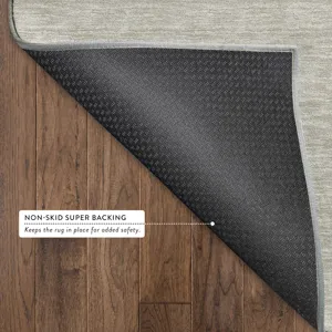 Luxury Washable Soft Essentials Beige 9\' x 12\' Rug