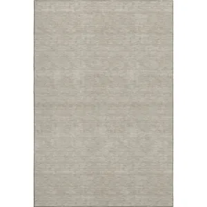 Luxury Washable Soft Essentials Beige Rug