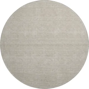 Luxury Washable Soft Essentials Beige 8\' x 8\' Round Rug
