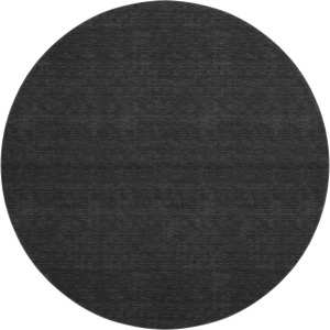 Luxury Washable Soft Essentials Black 8' x 8' Round Rug