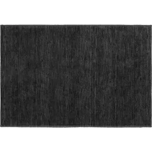 Luxury Washable Soft Essentials Black Rug