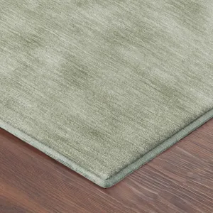 Luxury Washable Soft Essentials Celery 2\'3\" x 7\'6\" Runner Rug