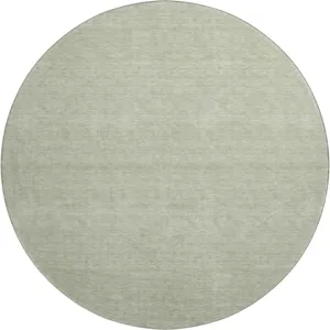 Luxury Washable Soft Essentials Celery 8' x 8' Round Rug