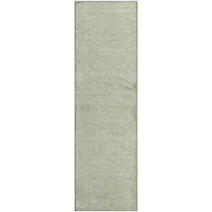 Luxury Washable Soft Essentials Celery 2'3" x 7'6" Runner Rug