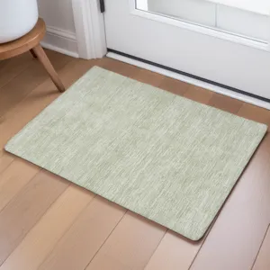 Luxury Washable Soft Essentials Celery 1\'8\" x 2\'6\" Rug