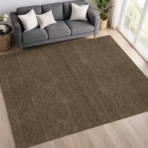 Luxury Washable Soft Essentials Chocolate 3\' x 5\' Rug