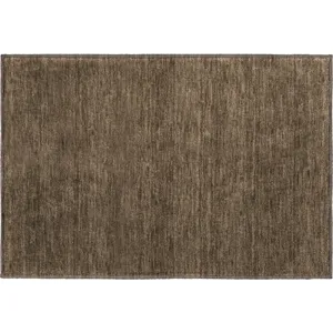 Luxury Washable Soft Essentials Chocolate 1\'8\" x 2\'6\" Rug