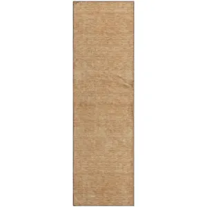 Luxury Washable Soft Essentials Copper 2'3" x 7'6" Runner Rug
