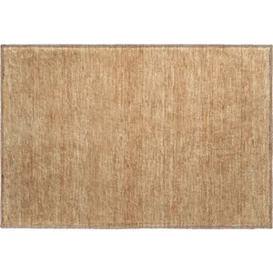 Luxury Washable Soft Essentials Copper 1\'8\" x 2\'6\" Rug
