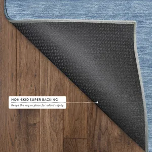 Luxury Washable Soft Essentials Denim 8\' x 10\' Rug