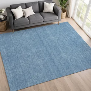 Luxury Washable Soft Essentials Denim 8\' x 10\' Rug