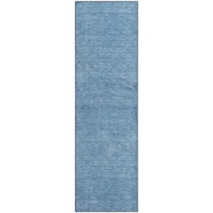 Luxury Washable Soft Essentials Denim 2'3" x 7'6" Runner Rug