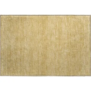 Luxury Washable Soft Essentials Gold Rug