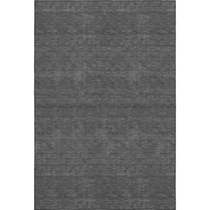 Luxury Washable Soft Essentials Graphite Rug
