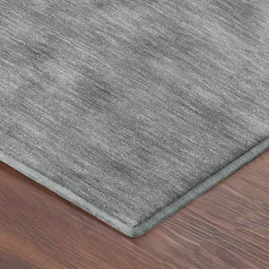 Luxury Washable Soft Essentials Gray 8\' x 8\' Round Rug