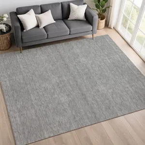 Luxury Washable Soft Essentials Gray 10\' x 14\' Rug