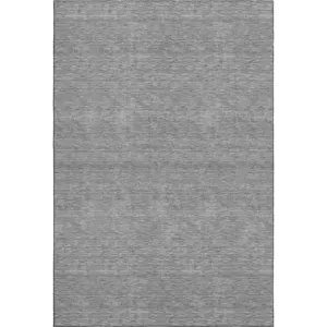 Luxury Washable Soft Essentials Gray 10\' x 14\' Rug