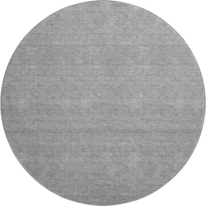 Luxury Washable Soft Essentials Gray 8\' x 8\' Round Rug