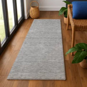 Luxury Washable Soft Essentials Gray 2\'3\" x 7\'6\" Runner Rug