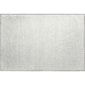 Luxury Washable Soft Essentials Ivory 1\'8\" x 2\'6\" Rug