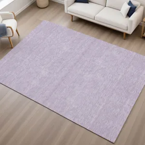 Luxury Washable Soft Essentials Lavender 2\'6\" x 3\'10\" Rug