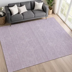 Luxury Washable Soft Essentials Lavender 2\'6\" x 3\'10\" Rug
