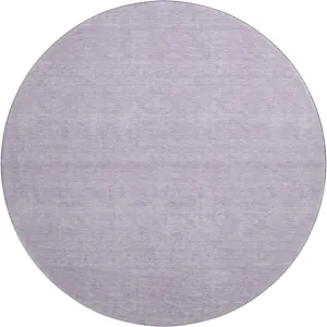 Luxury Washable Soft Essentials Lavender 8' x 8' Round Rug