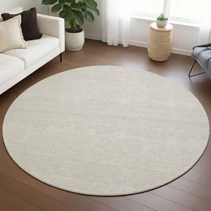 Luxury Washable Soft Essentials Linen 8\' x 8\' Round Rug