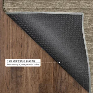 Luxury Washable Soft Essentials Mocha 8\' x 10\' Rug