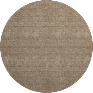 Luxury Washable Soft Essentials Mocha 8' x 8' Round Rug