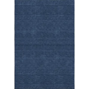Luxury Washable Soft Essentials Navy Rug