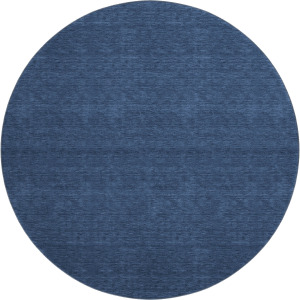 Luxury Washable Soft Essentials Navy 8' x 8' Round Rug
