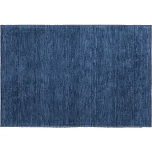 Luxury Washable Soft Essentials Navy Rug