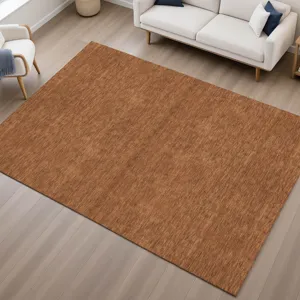 Luxury Washable Soft Essentials Paprika 2\'6\" x 3\'10\" Rug
