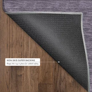 Luxury Washable Soft Essentials Plum 8\' x 10\' Rug