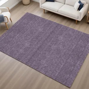 Luxury Washable Soft Essentials Plum 8\' x 10\' Rug