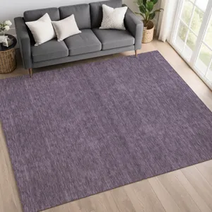 Luxury Washable Soft Essentials Plum 8\' x 10\' Rug