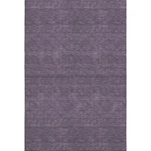 Luxury Washable Soft Essentials Plum Rug