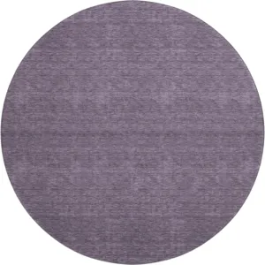 Luxury Washable Soft Essentials Plum 8\' x 8\' Round Rug