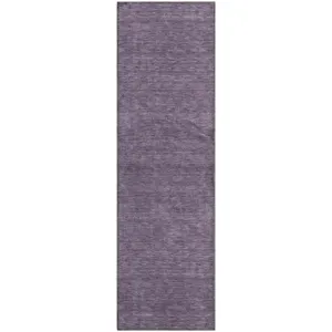 Luxury Washable Soft Essentials Plum 2'3" x 7'6" Runner Rug
