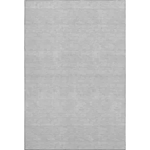 Luxury Washable Soft Essentials Silver Rug