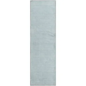 Luxury Washable Soft Essentials Sky 2\'3\" x 7\'6\" Runner Rug