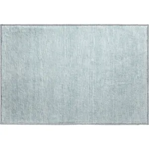 Luxury Washable Soft Essentials Sky 1\'8\" x 2\'6\" Rug