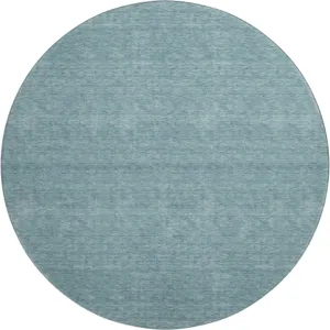 Luxury Washable Soft Essentials Teal 8\' x 8\' Round Rug