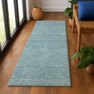 Luxury Washable Soft Essentials Teal 2\'3\" x 7\'6\" Runner Rug