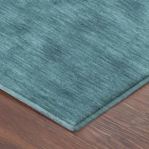 Luxury Washable Soft Essentials Turquoise 9\' x 12\' Rug
