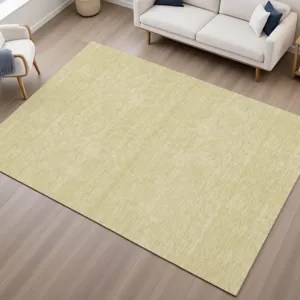 Luxury Washable Soft Essentials Wheat 9\' x 12\' Rug